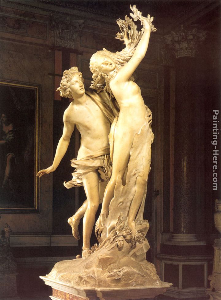 Apollo and Daphne painting - Gian Lorenzo Bernini Apollo and Daphne art painting